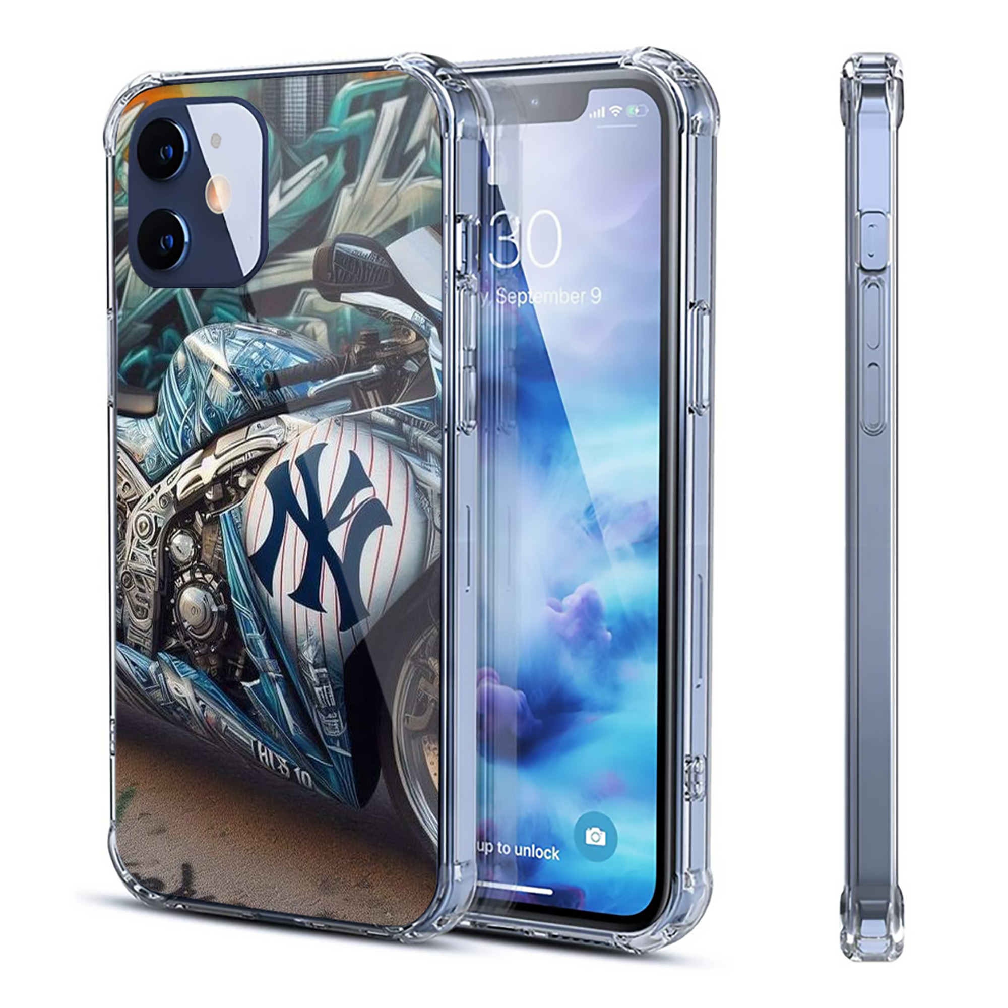 New York Yankees 343 Clear IPhone 12 Case – Soft TPU With UV Print – Enhanced Drop Protection, Precise Fit, Anti-Fingerprint, Customizable Design, Scratch-Resistant, Yellow-Resistant